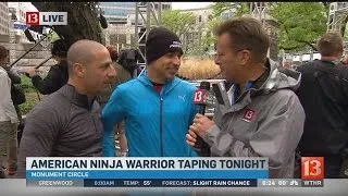IndyCar drivers on "Ninja Warrior"