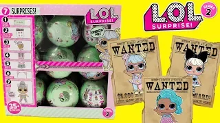 LOL Surprise Dolls Series 2 FULL CASE The Hunt For Bon Bon, Curious QT, Splash Queen