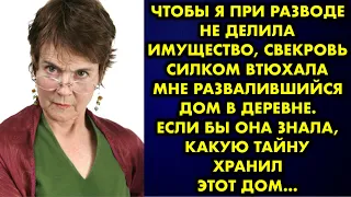 Чтобы я при разводе не делила имущество, свекровь силком втюхала мне развалившийся дом в деревне…