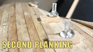 Second layer of PLANKING - Model ship building - RC Fifie