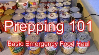 Prepping 101  --  Basic Emergency Food Haul 11-14-2019