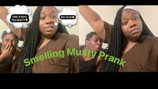 SMELLING MUSTY🤮 (PRANK!) On Boyfriend**Hilarious Reaction👀