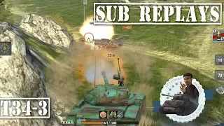 WOT Blitz - Subscriber Replay T34-3 Amazing Comeback 4563 dmg 5 kill WOT Blitz||