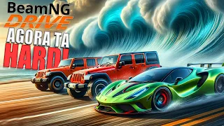 Escapando de INUNDAÇÃO EXTREMA com super carros no Multiplayer em BeamNG Drive com Mods Online