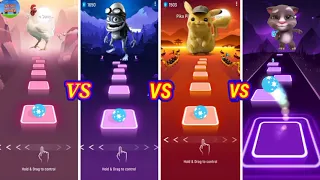 Chicken Song  Crazy Frog  Pikachu  Talking Tom  Tiles hop   Music Gamer