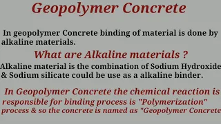 Geopolymer Concrete | How to prepare concrete without cement ?  | Alkaline material | Shiwani Jha