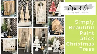 🎄NEW CHRISTMAS 2021 ||  10 Farmhouse Christmas Trees  ||  Wow Paint stick Christmas Tress