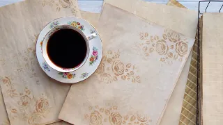 This COFFEE DYEING HACK will CHANGE YOUR LIFE! How To Coffee Dye Paper FAST! EASY Tutorial! NO OVEN!