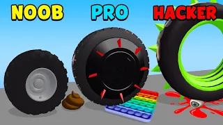 NOOB vs PRO vs HACKER - Wheel Smash