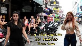 Pattaya,Soi Chaiyapoon,Soi Buakhao &  TreeTown,Today 29 August 2022.THAILAND