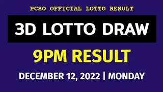 3D LOTTO RESULT 9PM DRAW December 12, 2022 PCSO SWERTRES LOTTO RESULT TODAY 3RD DRAW EVENING