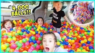 WE TURNED OUR MINIVAN INTO A BALL PIT!! / SmellyBellyTV