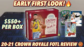 EARLY FIRST LOOK!🔥 $550+! | 2020-21 Panini Crown Royale Basketball FOTL Box Break/Review