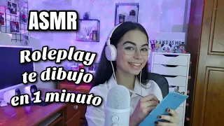 ASMR TE DIBUJO EN 1 MINUTO!🖊😊 | ROLEPLAY en español | ASMR para dormir | Pandasmr