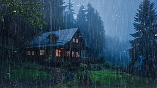 Rain On An Ancient Roof For Sleeping - Deep Sleep With Heavy Rain & Thunder Sound At Night, Study