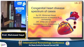 Congenital heart disease spectrum of cases. Dr Mohamed Sayed  Dr. Soheir Abdelbaseet