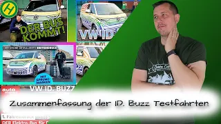 Zusammenfassung der vier ID. Buzz Testfahrten