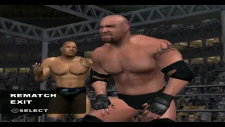 Rock and Goldberg vs Brock Lesnar and Kurt Angle Hell In a Cell Match in WWE Here Comes The Pain WWE