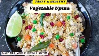 Restaurant Style Soft Fluffy Upma Recipe - Simple Indian Breakfast Recipe| Breakfast Recipe