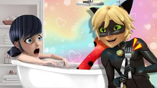 Miraculous Mermaid Ladybug & Cat noir Diner time! - Paper dolls love story