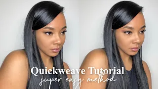how to: super UNDETECTABLE side-part quickweave | easy method | jenise