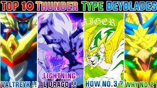 Top 10 Thunder Type Beyblades In Beyblade All Series | Beyblade Original Series | AFS #beyblade