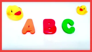 Our handcrafted ABC song with a stop motion animated rubber ducky