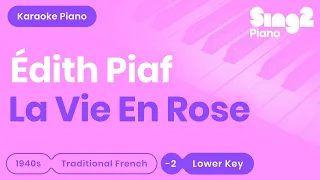 Édith Piaf - La vie en rose (Karaoke Piano) Lower Key