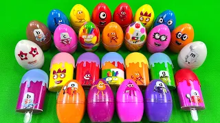 Finding Numberblocks One with Red CLAY in Rainbow Eggs, Ice Cream,...! Satisfying ASMR Videos