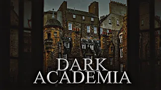 Dark Academia Aesthetic Ambience ◈ Rainy Window Edinburgh Street View ◈ Thunder & Soft Echoed Music