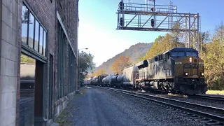 Americas Longest Passenger Coach Train Passes Ghost Town Of Thurmond West Virginia, Amtrak & CSX!