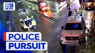 Thirty cars allegedly hit in Sydney police pursuit | 9 News Australia