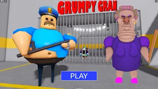 Playing as GRUMPY GRAN in BARRY PRISON Run #roblox #obby