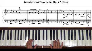 Moszkowski Tarantella Op. 77, No. 6 Piano Tutorial