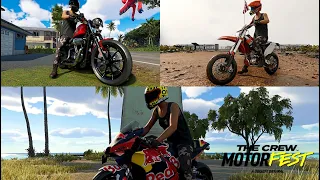 The Crew Motorfest (PS5) Riding with Different Motorcycles | Street Bike, Dirt Bike, Cruiser