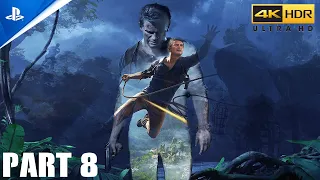Uncharted 4 PS5 8K Upscale HDR Gameplay part #8 The Grave of Henry Avery Legacy of Thieves