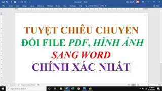 Tuyệt chiêu chuyển đổi hình ảnh, file pdf sang Word