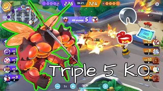 The Incredible Bug Sucker with a Triple 5 K.O. !!! - Buzzwole Gameplay | Pokemon Unite #pokemon