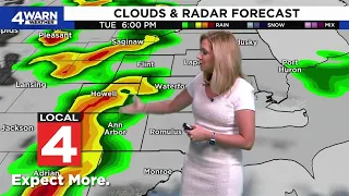 Severe storms possible Tuesday as rain covers Metro Detroit