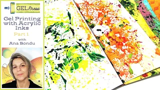 Gel Printing with Acrylic Inks Part One by Ana Bondu