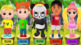 Tag with Ryan vs Love Diana Pet Dash vs Vlad and Niki Run vs Kaji Family Run Gameplay