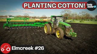 Planting Cotton, Joining Fields & Spreading Lime - Elmcreek #26 FS22 Timelapse