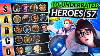 10 MOST UNDERRATED Heroes that are SECRETLY BROKEN - Overwatch 2 Season 7 Tier List Guide