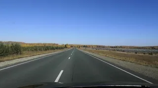 Дорога мимо села Кисегач на Тюбук. Челябинская область, 2021. Осень.