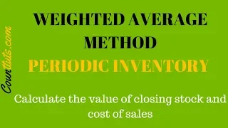 Weighted Average Inventory Costing |  PERIODIC Example