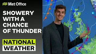 26/08/23 – Showery Saturday – Afternoon Weather Forecast UK – Met Office Weather