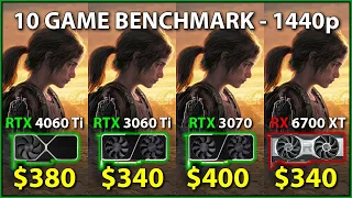 RTX 4060 Ti vs 3060 Ti vs 3070 vs RX 6700 XT - 10 Game Benchmark (1440p)