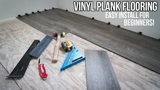 How To Install Vinyl Plank Flooring For Beginners Made Easy! | Easy Home Renovation