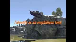 I identity as an amphibious tank: LVT tank ace