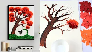 Beautiful Couple 3D Paper Art | How to make 3d paper tree | Paper craft ideas | DIY Paper Crafts |